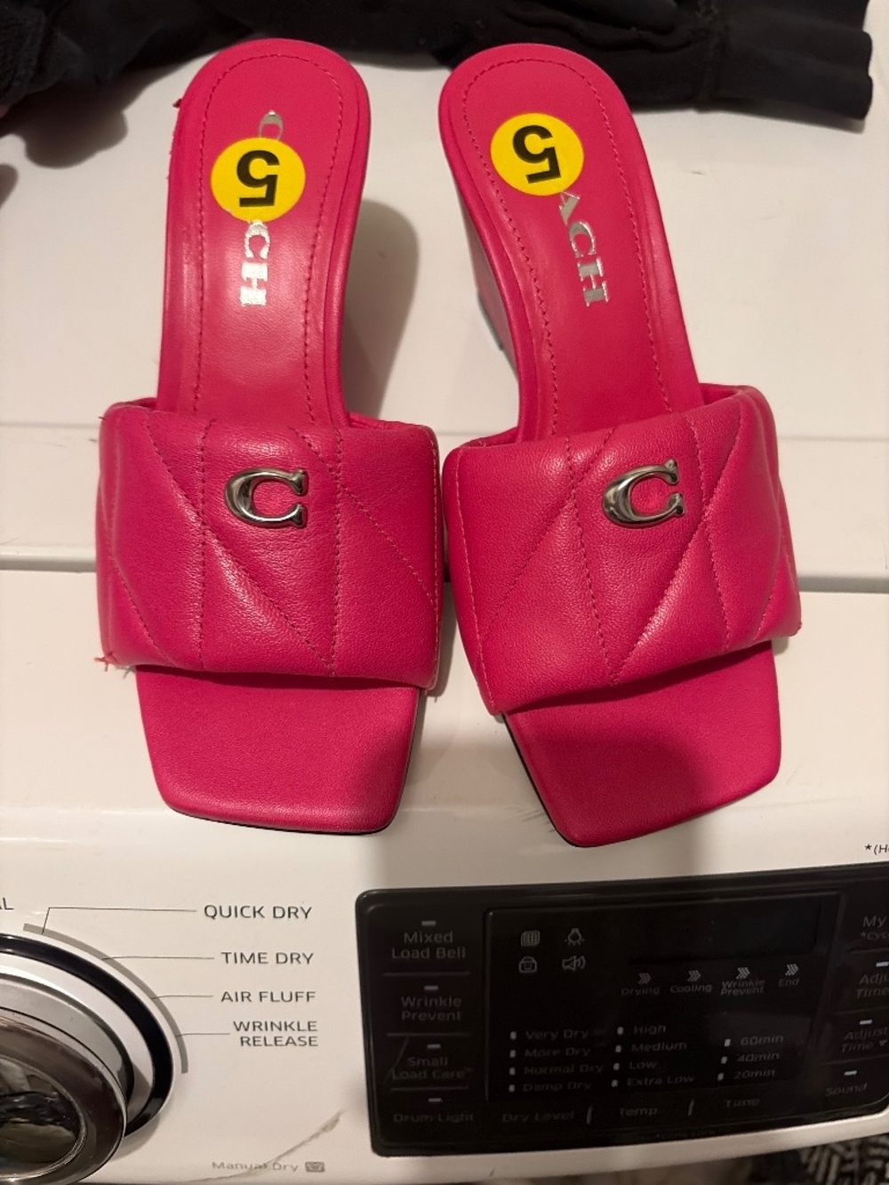 Coach hot pink high heels